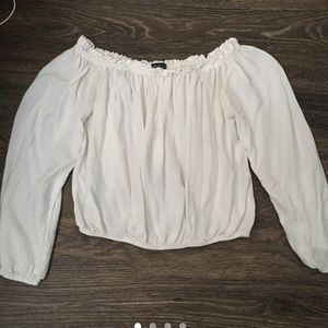 Brandy Melville white off shoulder flowy top